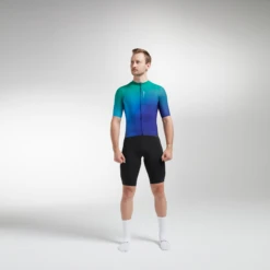Atlantis Blue Glaze Racing Climbers SS Men's Jersey