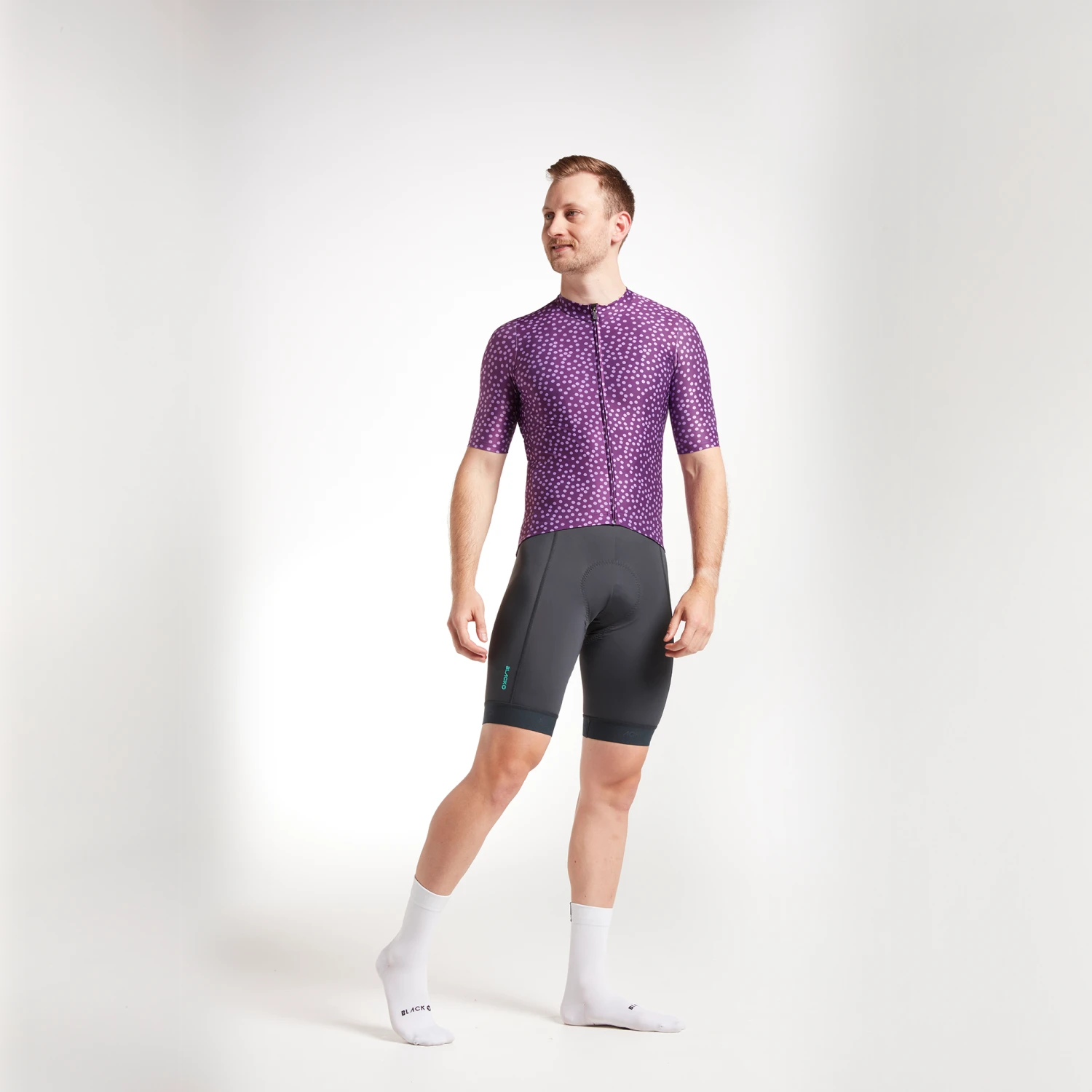 Italian Plum Dots Essentials TEAM Men's Jersey 4 Italian Plum Dots Essentials TEAM Men's Jersey - Image 2