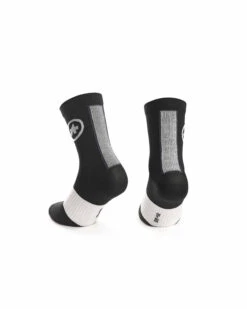 Black Assosoires Summer Socks -Cycling Clothing Store Assos Black Assosoires Summer Socks CyclingAccessories Back VeloVeloSingapore