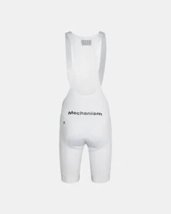 Men's Mechanism Bib - White -Cycling Clothing Store Mens Mechanism Bibs White Back pdp page
