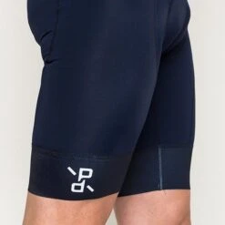 Navy Domestique Men's Bib -Cycling Clothing Store PelotonDeParis Domestique Navy Men CyclingBib Detail1 VeloVeloSingapore