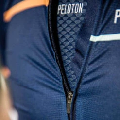 Navy Laser Sprinteur Men's Jersey -Cycling Clothing Store PelotonDeParis Laser Navy Sprinteur Men CyclingJersey Detail VeloVeloSingapore