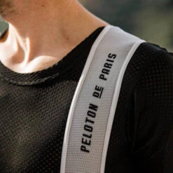 Black Recon Men's Bib -Cycling Clothing Store PelotonDeParis Recon Black Men CyclingBib Detail3 VeloVeloSingapore