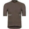 Mid Dark Brown Mono Short Sleeve Men's Jersey -Cycling Clothing Store Universal Colours Mono Short Sleeve Jersey Mid Dark Brown Front