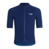 Navy Essential Men's Jersey -Cycling Clothing Store front side of navy colored cycling jersey in relaxed fit. pas normal studios logo in white print on left chest. 1180w