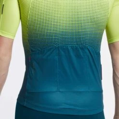 Citron Halftone Ultralight Men's Jersey 9 Citron Halftone Ultralight Men's Jersey -Cycling Clothing Store mens halftone jersey citron back detail 2000x 5f2b8ab9 5ba1 4f2c b927 55b97878bded