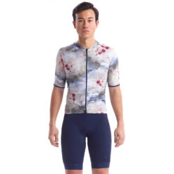 White Floral SE Men's Jersey -Cycling Clothing Store model mens floral se jersey front 1800x 7f8a5434 bf00 4030 931e c634109e6bd8
